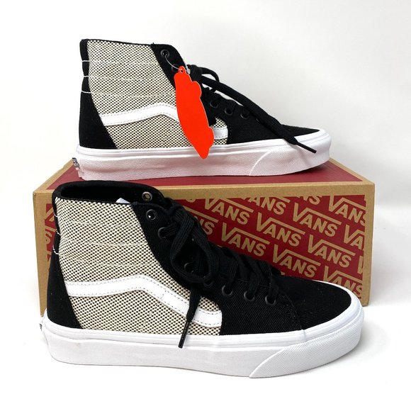 Vans Shoes - VANS  Sk8-Hi Tapered 2-Tone Linen Black Canvas W